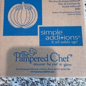 The Pampered Chef Simple Additions Pumpkin Plate